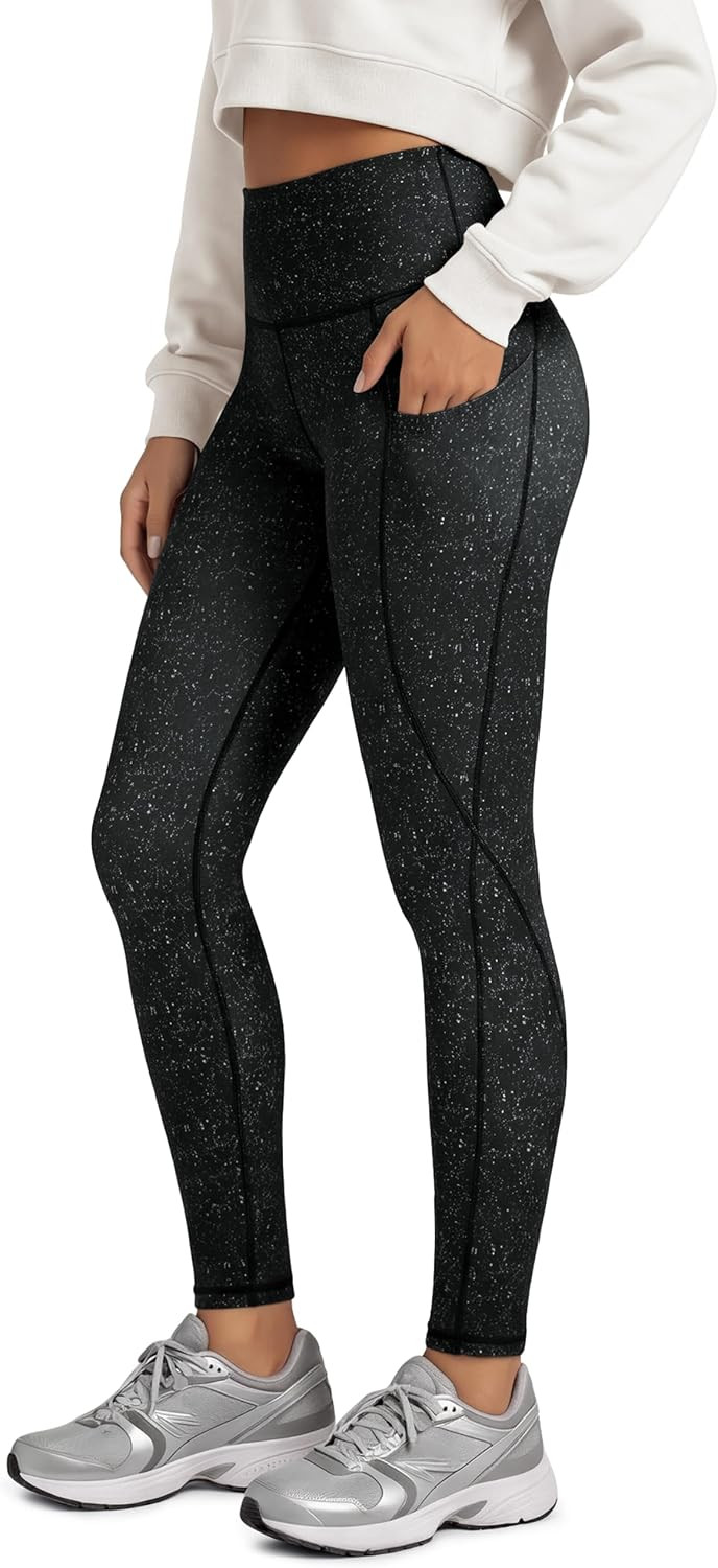 ODODOS Women's High Waisted Yoga Leggings with Pockets, Tummy Control Non See Through Workout Athletic Running Yoga Pants | Amazon (US)