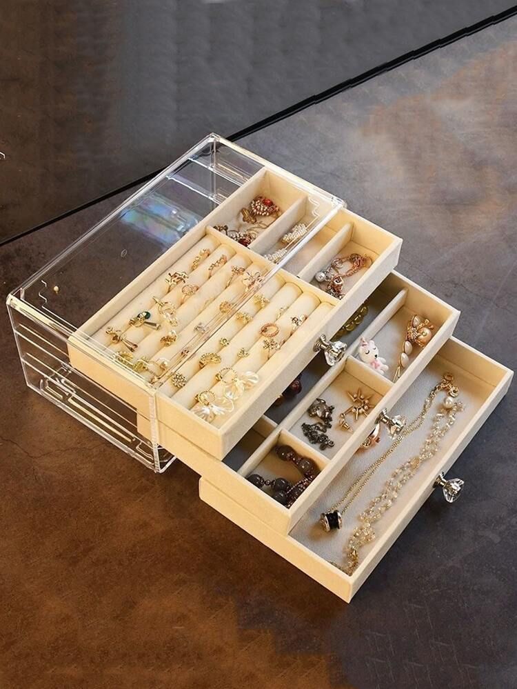 1pc 3 Layer Jewelry Storage Box | SHEIN