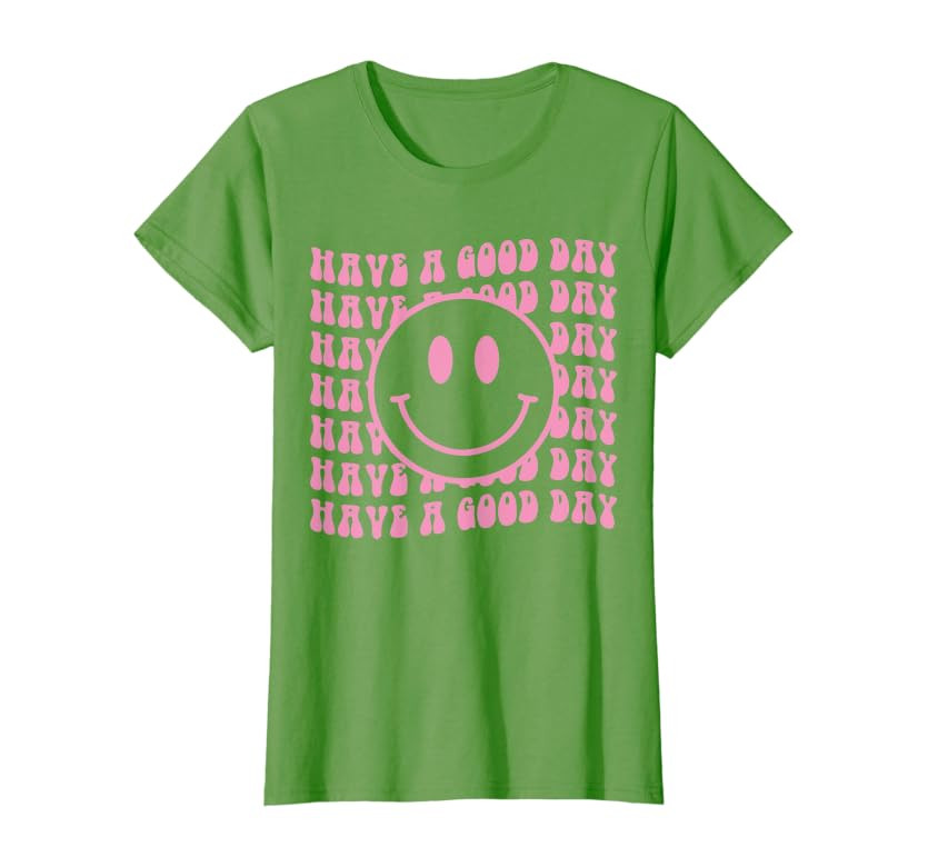Amazon.com: Have A Good Day Retro Tshirt- Smiley Face Aesthetic T-Shirt : Clothing, Shoes & Jewel... | Amazon (US)