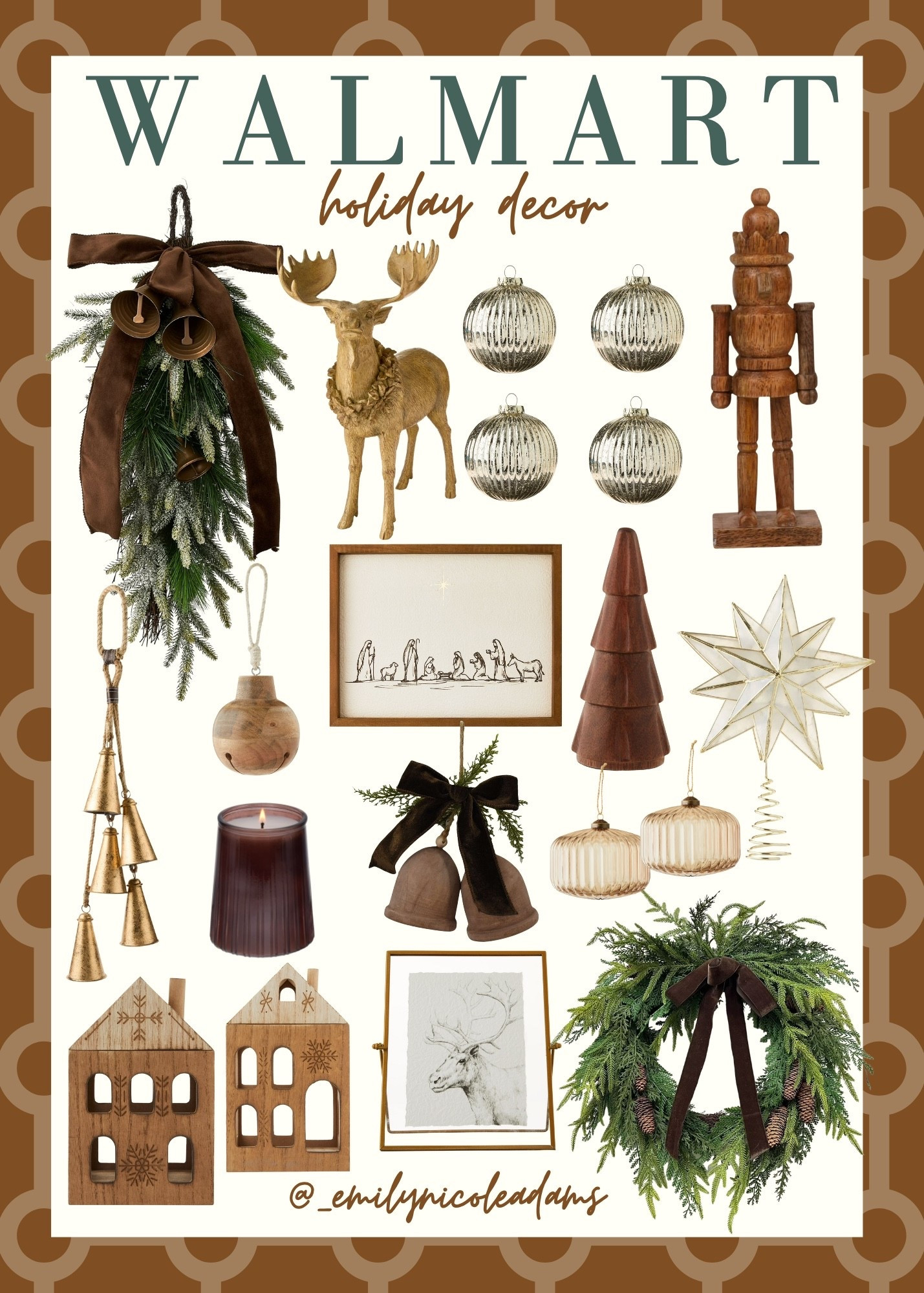 Walmart Holiday Decor🤎 Walmart holiday, Walmart decor, holiday decor, holiday style, holiday decorations, Christmas decor, holiday home 2025, Christmas 2025, Walmart decor 

#LTKGiftGuide #LTKHoliday #LTKSeasonal