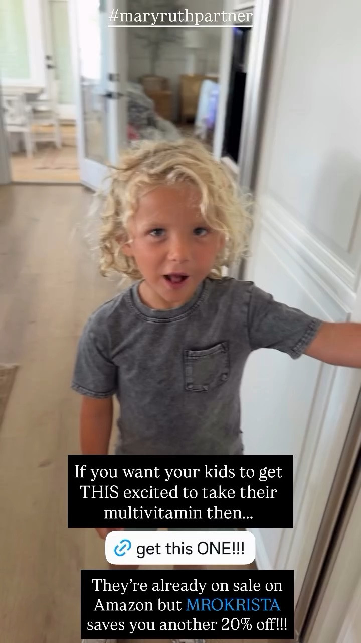 #maryruthpartner If you want your kids to get THIS excited to take their multivitamin then….. They’re already on sale on Amazon but MROKRISTA saves you another 20% off!!!
