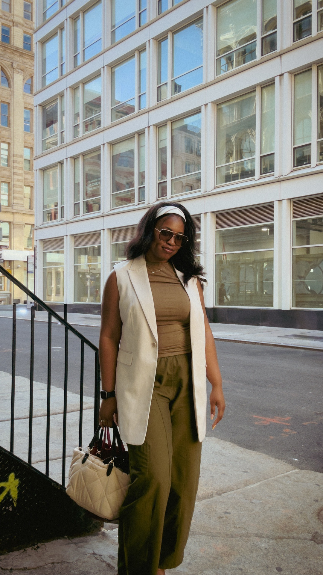 GRWM: Earthy tones + office chic on a summer-like day ☀️ 

Size L in top and pants

#LTKWorkwear #LTKootd #LTKSeasonal