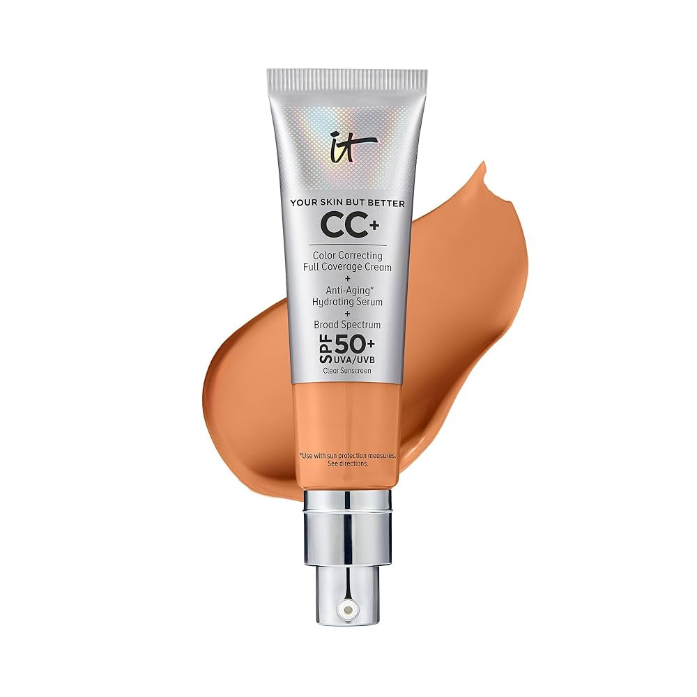 IT Cosmetics CC+ Cream - Full-Coverage Foundation With SPF 50, Color Corrector & Anti-Aging Serum... | Amazon (US)
