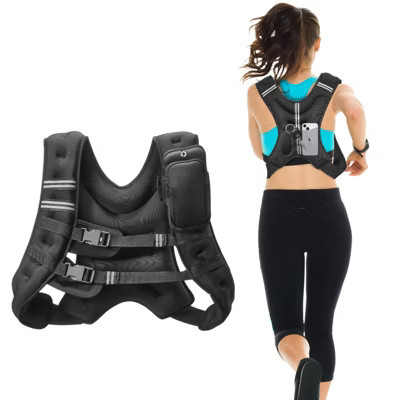 VEVOR Weighted Vest, 20 lbs Weight Vest with Reflective Stripe, Adjustable Buckle Body Weight Vest for Men Women, Workout Equipment | Target