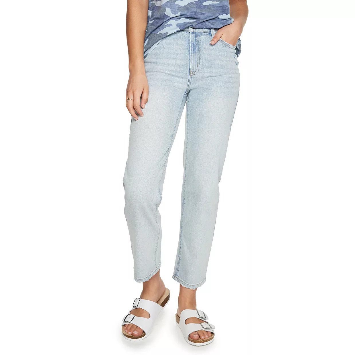 Juniors' SO® High-Rise Ankle Straight Jeans | Kohl's