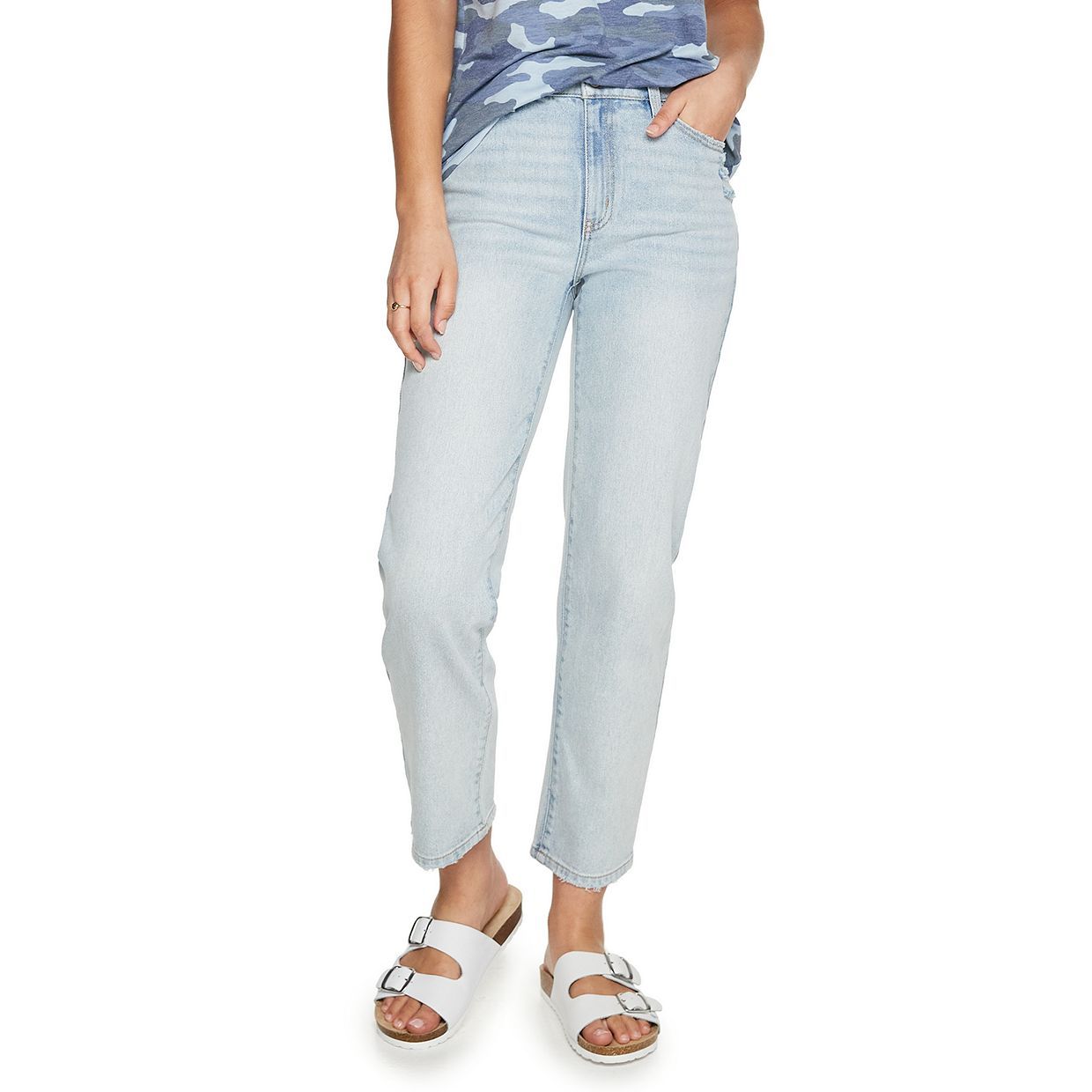 Juniors' SO® High-Rise Ankle Straight Jeans | Kohl's
