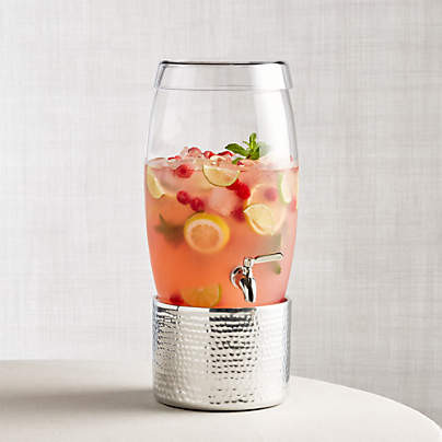 Dax 1.75-Gallon Drink Dispenser with Bash Stand + Reviews | Crate & Barrel | Crate & Barrel