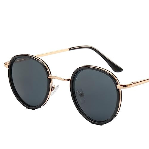 EkeNoz Fashion Round Frame Men Sunglasses Outdoor Metal Photo Decorative Sunglasses (Color : B, Size : 1) | Amazon (US)