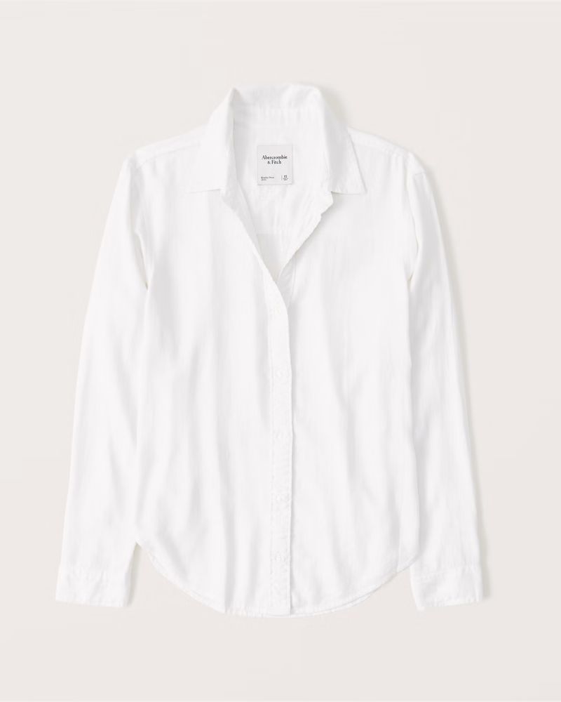 Women's Long-Sleeve Resort Shirt | Women's Tops | Abercrombie.com | Abercrombie & Fitch (US)