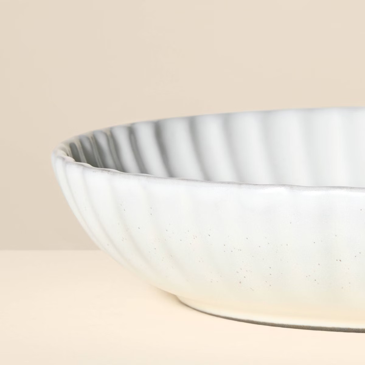 4pk 25oz Scalloped Edge Stoneware Pasta/Grain Bowl Cream - Hearth & Hand™ with Magnolia: Farmho... | Target