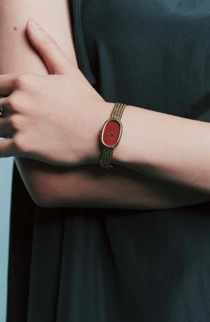 Jane Tethered Mesh Strap Watch, 18mm x 7mm | Nordstrom