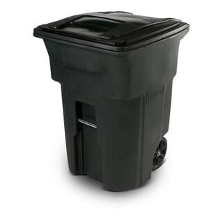 Toter 96 Gal. Greenstone Trash Can with Wheels and Attached Lid-79296-R2968 - The Home Depot | The Home Depot