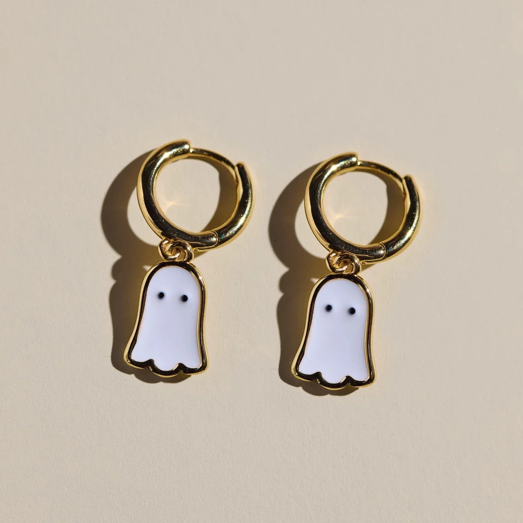 Ghost Huggie Earrings | Nickel and Suede