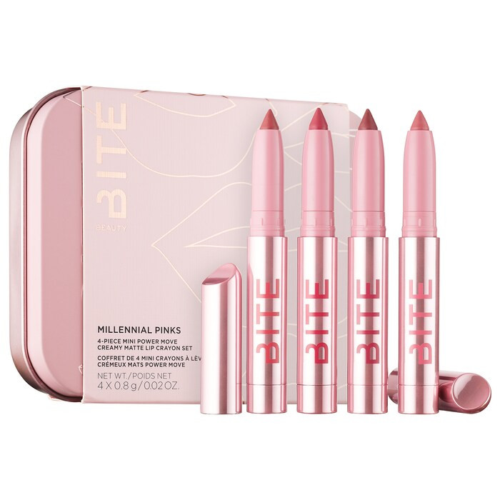 Millennial Pinks 4-Piece Mini Power Move Creamy Matte Lip Crayon Set | Sephora (US)