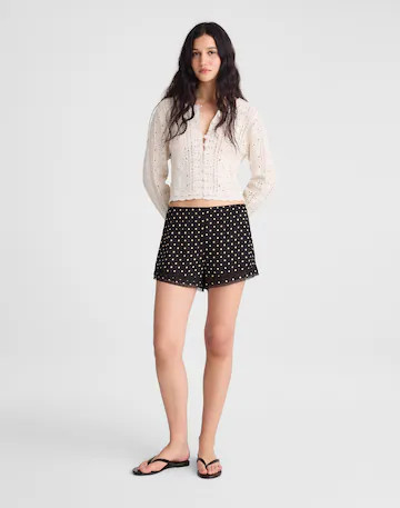 Lace-Trim Pull-On Shorts | Madewell