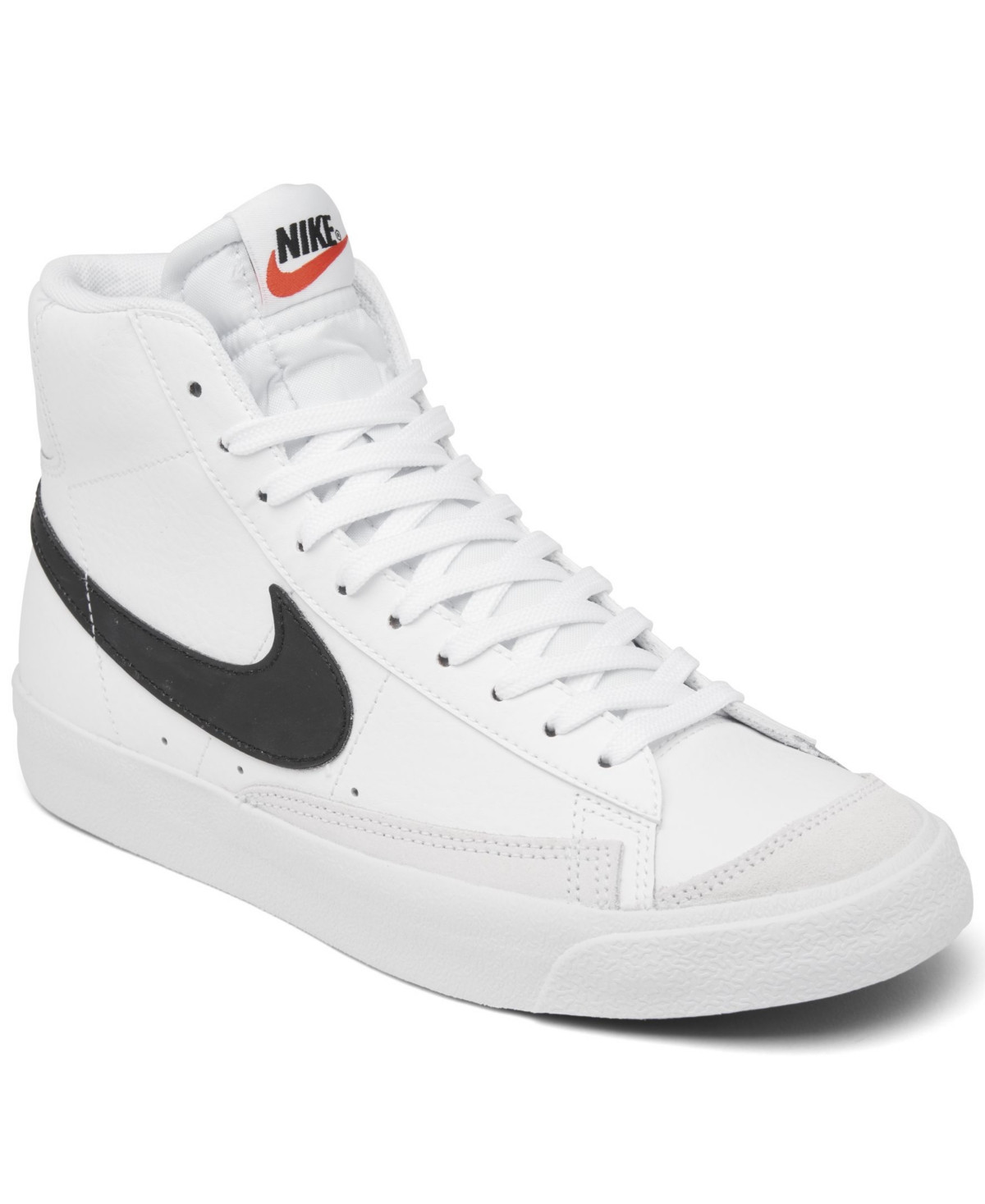 Nike Big Kids' Blazer Mid '77 Casual Sneakers from Finish Line - White, Black | Macy's
