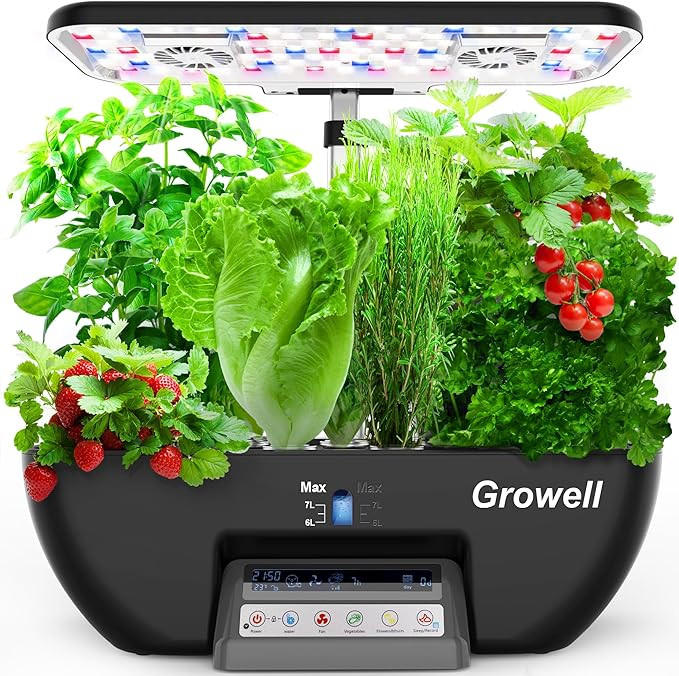 Hydroponics Growing System Kit, 17 Pods Herb Garden with 102 28W Full-Spectrum Grow Lights & 2 Fa... | Amazon (US)