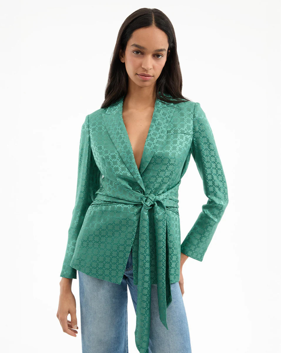 Veronica Beard Issel Wrap Jacket Clover | Veronica Beard