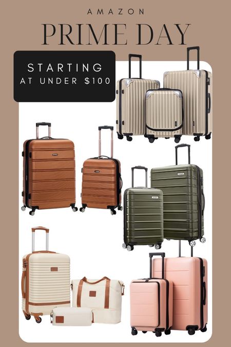 I just bought the brown luggage set- just around $100! The 3 piece set is just $93! Stylish luggage for 14-57% off! Neutral luggage, travel, prime day 

#LTKxPrimeDay #LTKtravel #LTKunder100