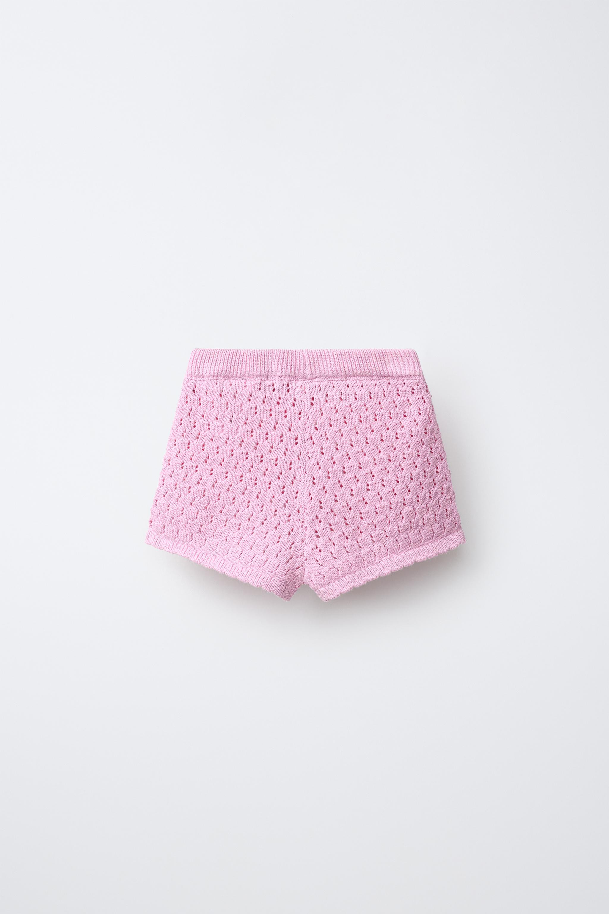 EMBROIDERED FLORAL KNIT SHORTS | Zara US