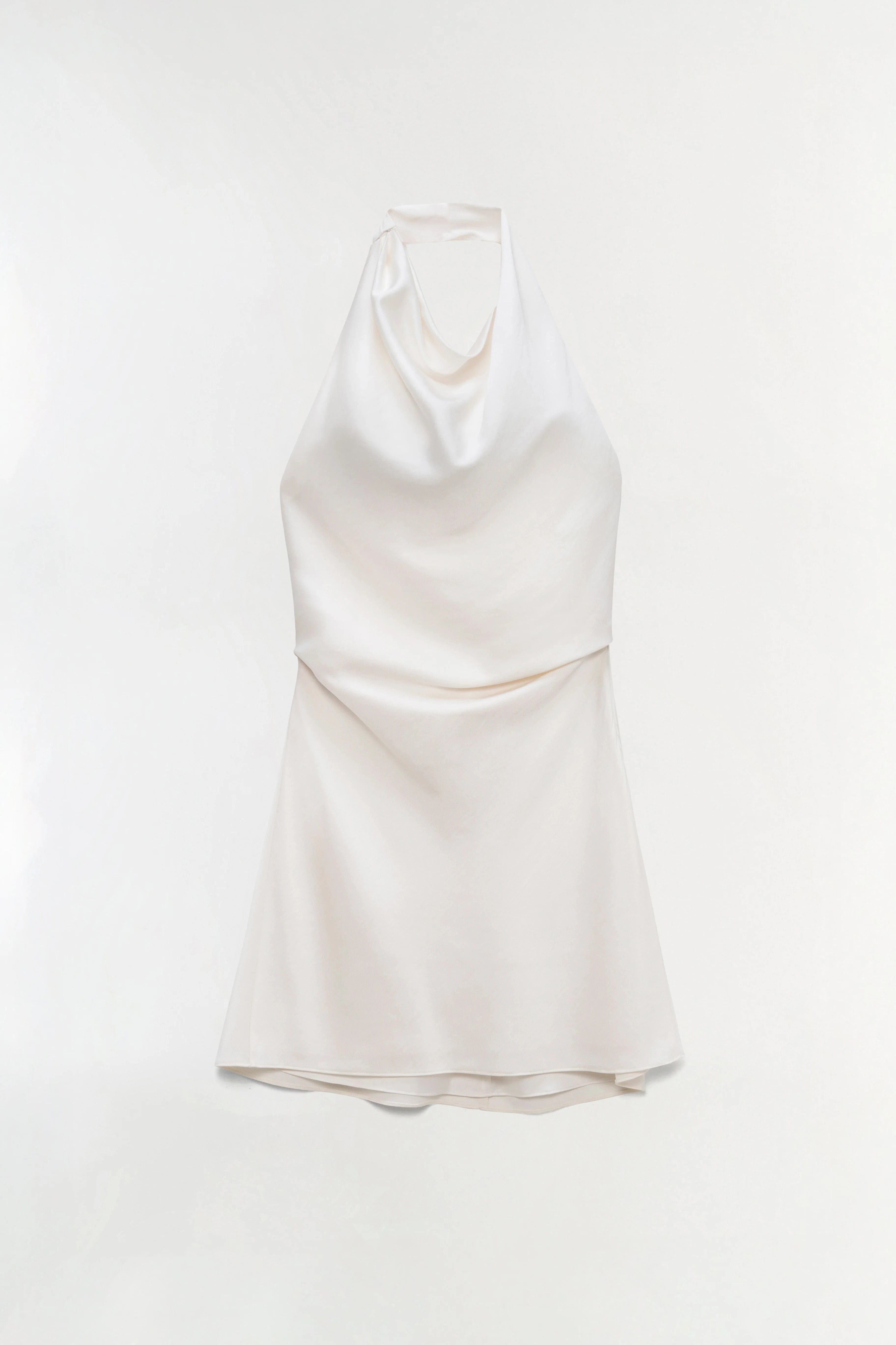 SIMKHAI Women's Reanna Satin Mini Dress in Ivory, Size 4 | Simkhai