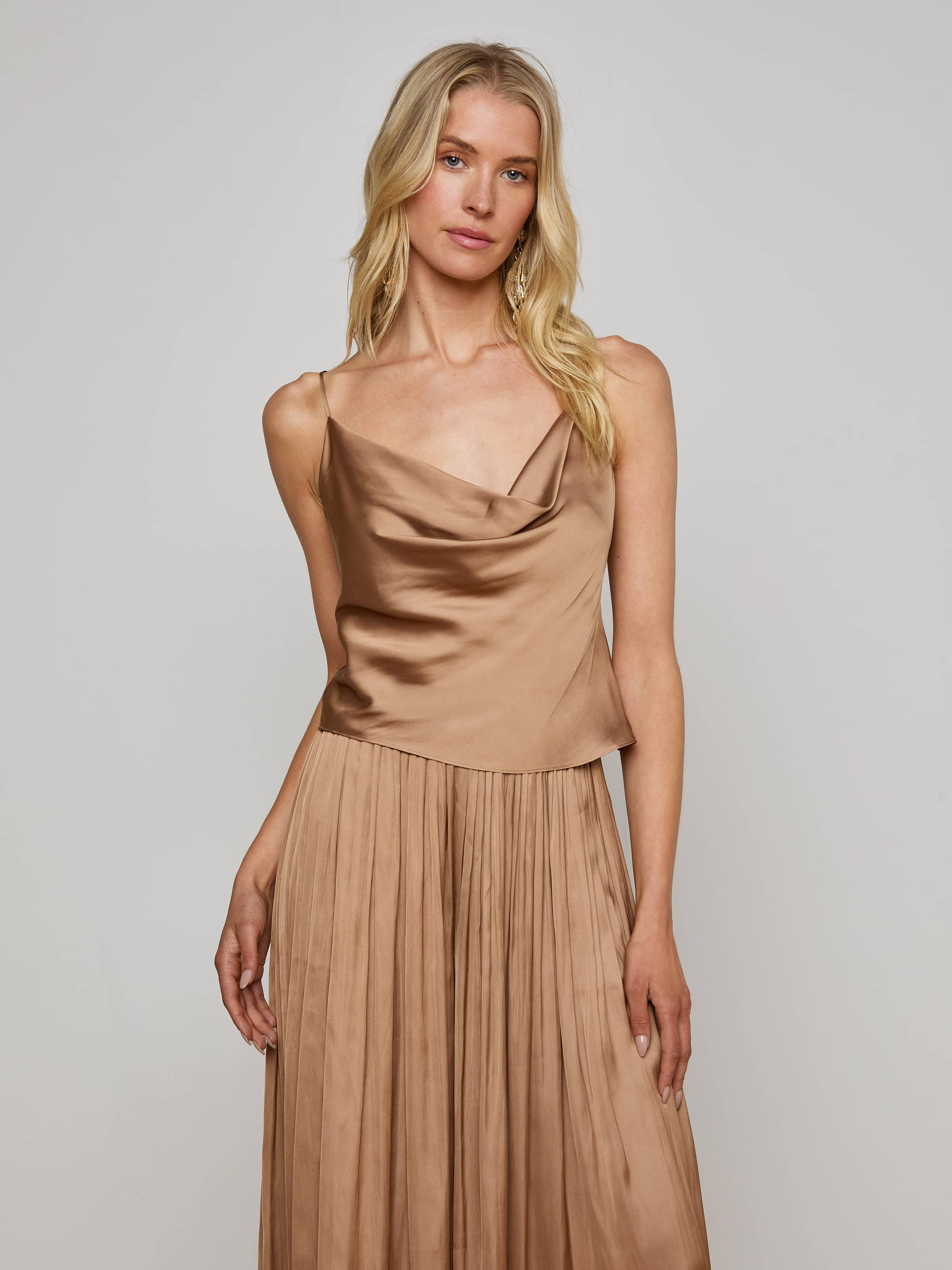 L'AGENCE - Calista Satin Camisole in Ginger Snap | L'Agence