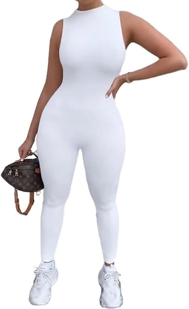 Juturna Sexy Sleeveless Jumpsuits for Women Romper Bodycon Jumpsuit | Amazon (US)