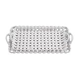 Mud Pie Nested Basket Weave Trays, 15" x 7", WHITE | Amazon (US)
