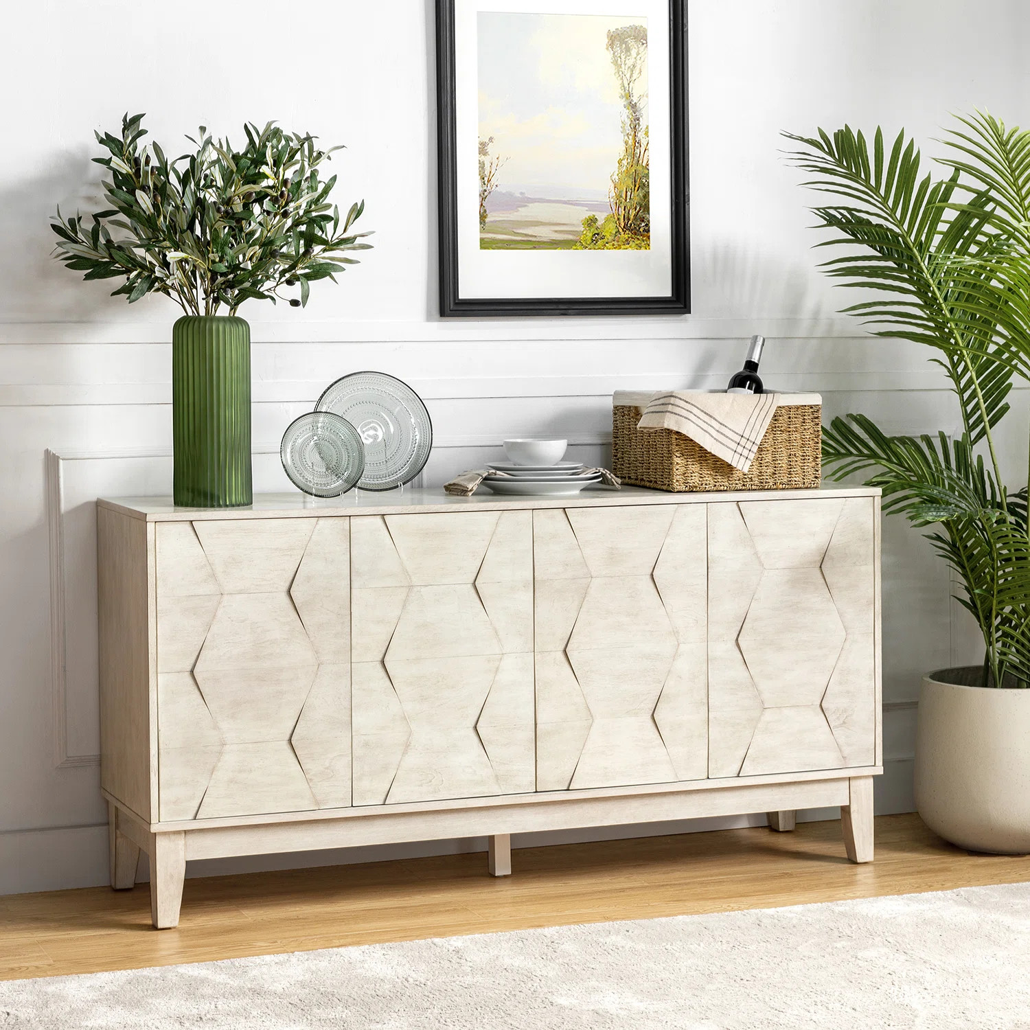 Sara Modern 60" W Sideboard with Solid Wood Legs | Wayfair North America