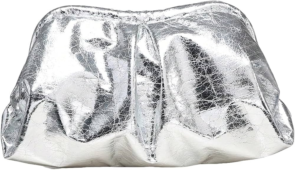 Verdusa Women's PU Leather Clutch Handbags Ruched Bag Purse | Amazon (US)