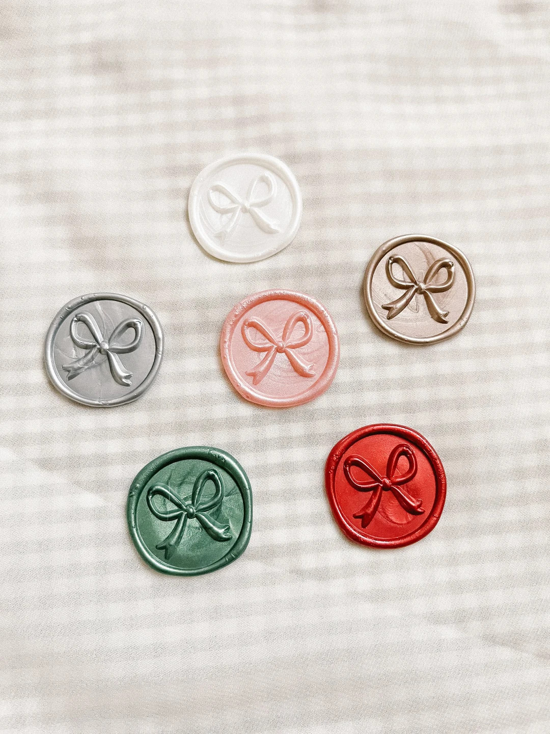Set of 9 3D bow wax seals, Stickers, Self-adhesive, DIY Wax Seal, Seal stamp, Invitations, Weddin... | Etsy (US)