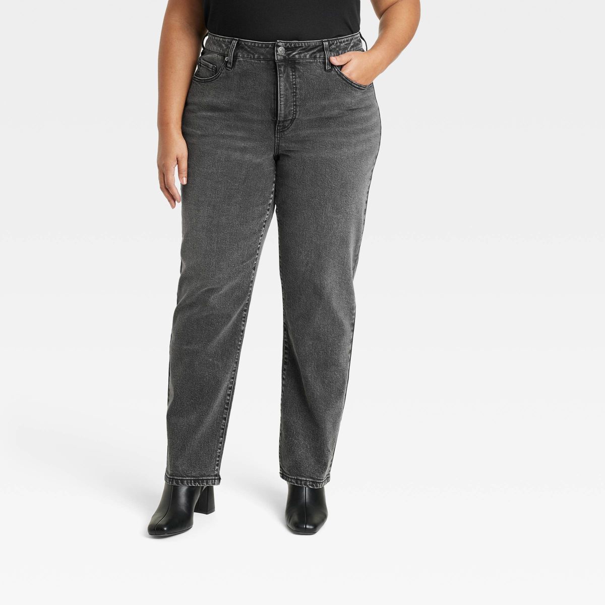 Women's High-Rise Straight Leg Jeans - Ava & Viv™ | Target