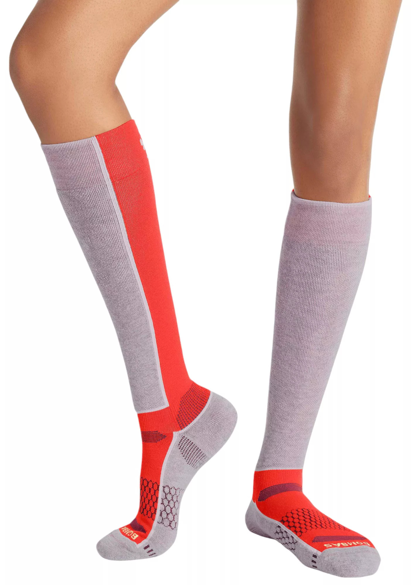 Bombas Colorblock Heavyweight Ski & Snowboard Knee High Socks, Men's, Medium, Bright Tomato | Dick's Sporting Goods