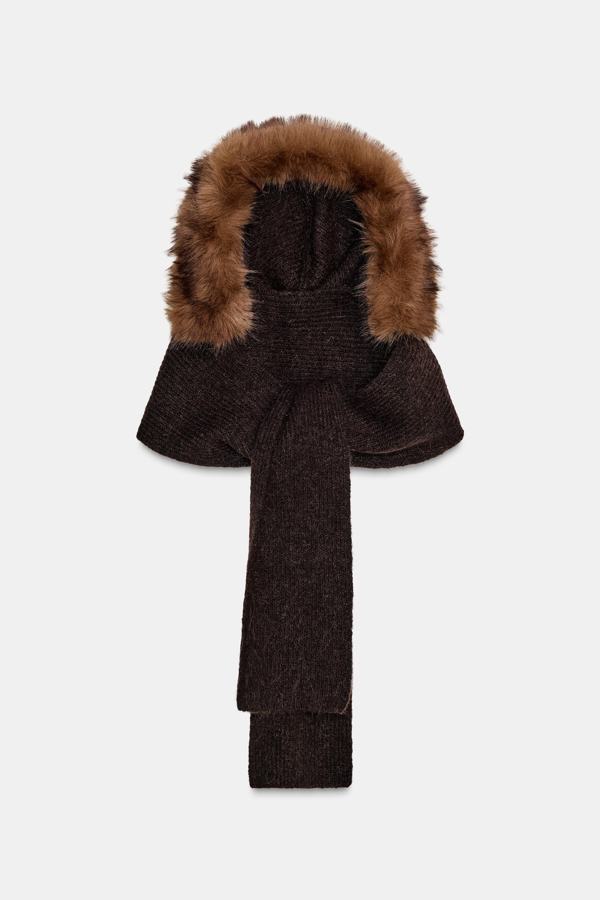 FAUX FUR SCARF HOOD | Zara US