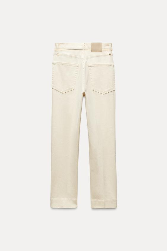 ZW COLLECTION HIGH-WAIST BOOTCUT CROPPED JEANS | Zara UK