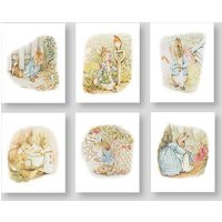 Peter Rabbit Nursery Wall Art Beatrix Potter Decor Storybook Baby Shower Theme Gift Set Of 6 Prints  | Etsy (US)