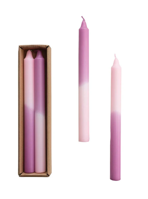 Pink & Lilac Ombre Taper Candles | Lou Collection