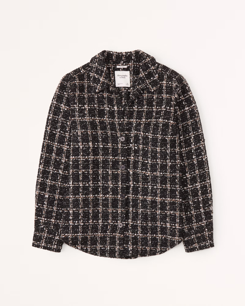 Oversized Tweed Shirt | Abercrombie & Fitch (US)