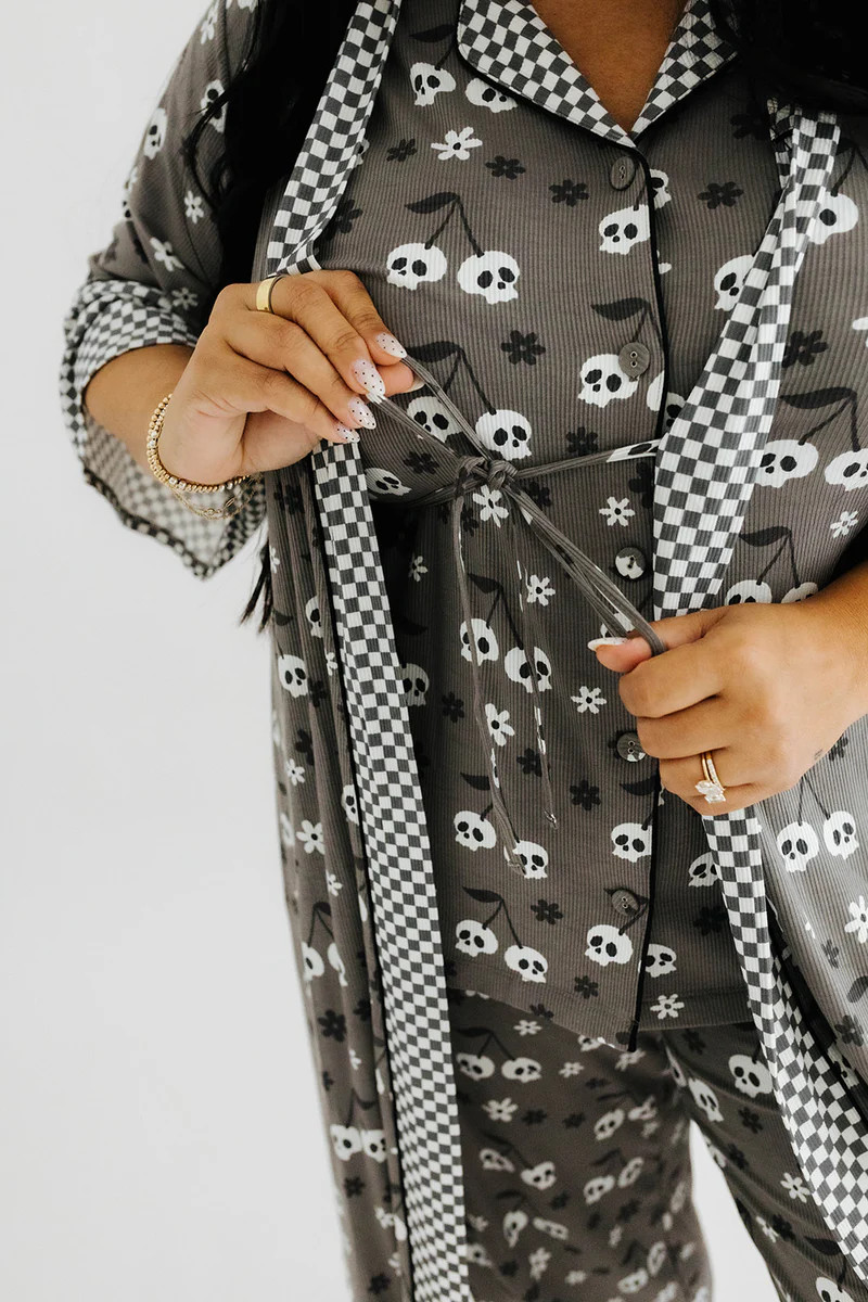 Skelly Ribbed Robe | Shop Staykation