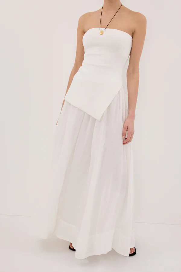 LAYNE WHITE RAMIE MAXI SKIRT | DISSH