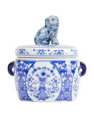 Porcelain Caton Foo Dog Jar | TJ Maxx