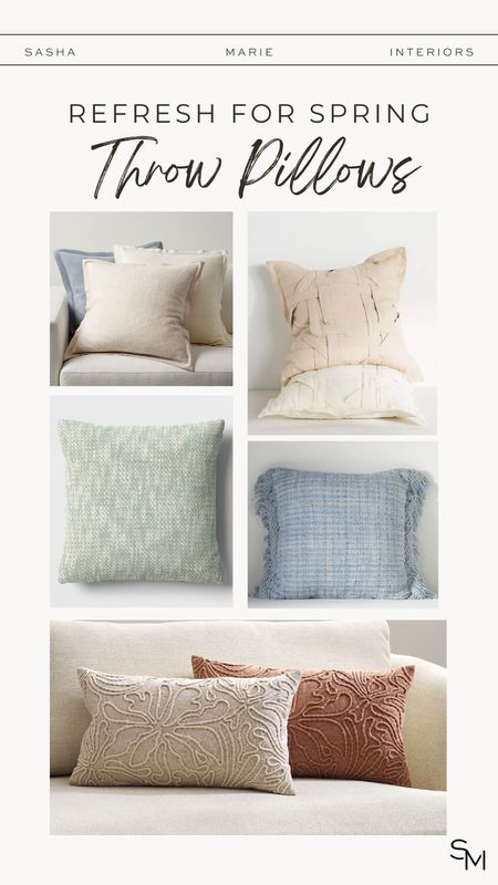Refresh your throw pillows this spring, and a look at our pillow must haves! 

#LTKfindsunder100 #LTKhome #LTKSeasonal