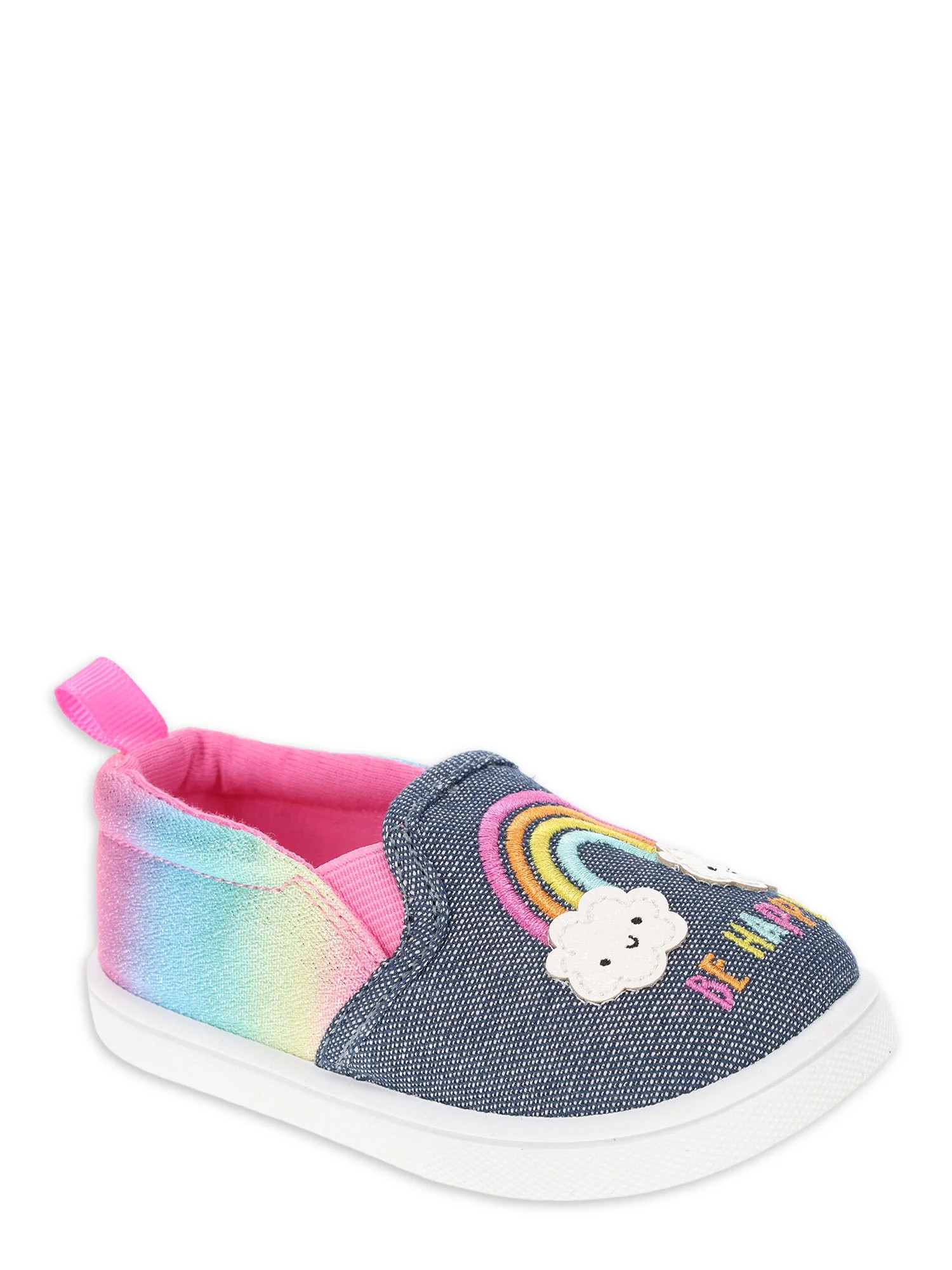 Wonder Nation Baby Girls Casual Critter Rainbow Shoes, Sizes 2-6 | Walmart (US)