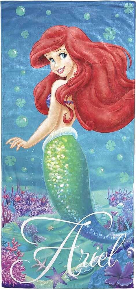 Disney The Little Mermaid Ariel Splash Kids Bath/Pool/Beach Towel | Amazon (US)