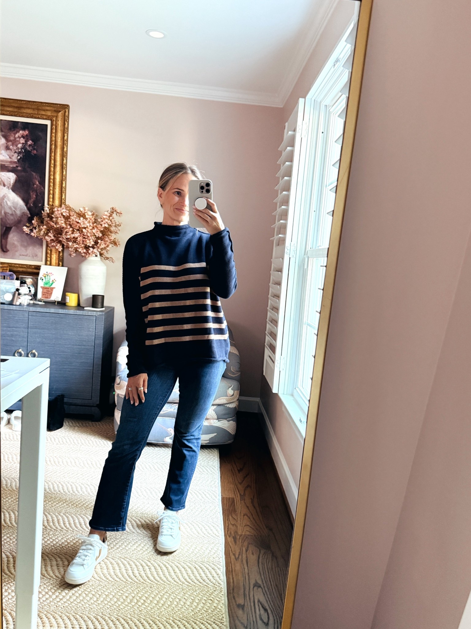 This sweater is the most perfect weight for summer nights and cold winter days. It’s never too heavy or too light. 

I have an XS. 

My jeans aren’t some of my most-worn for 4 years. TTS - I have a 26  

#LTKOver40 #LTKPetite