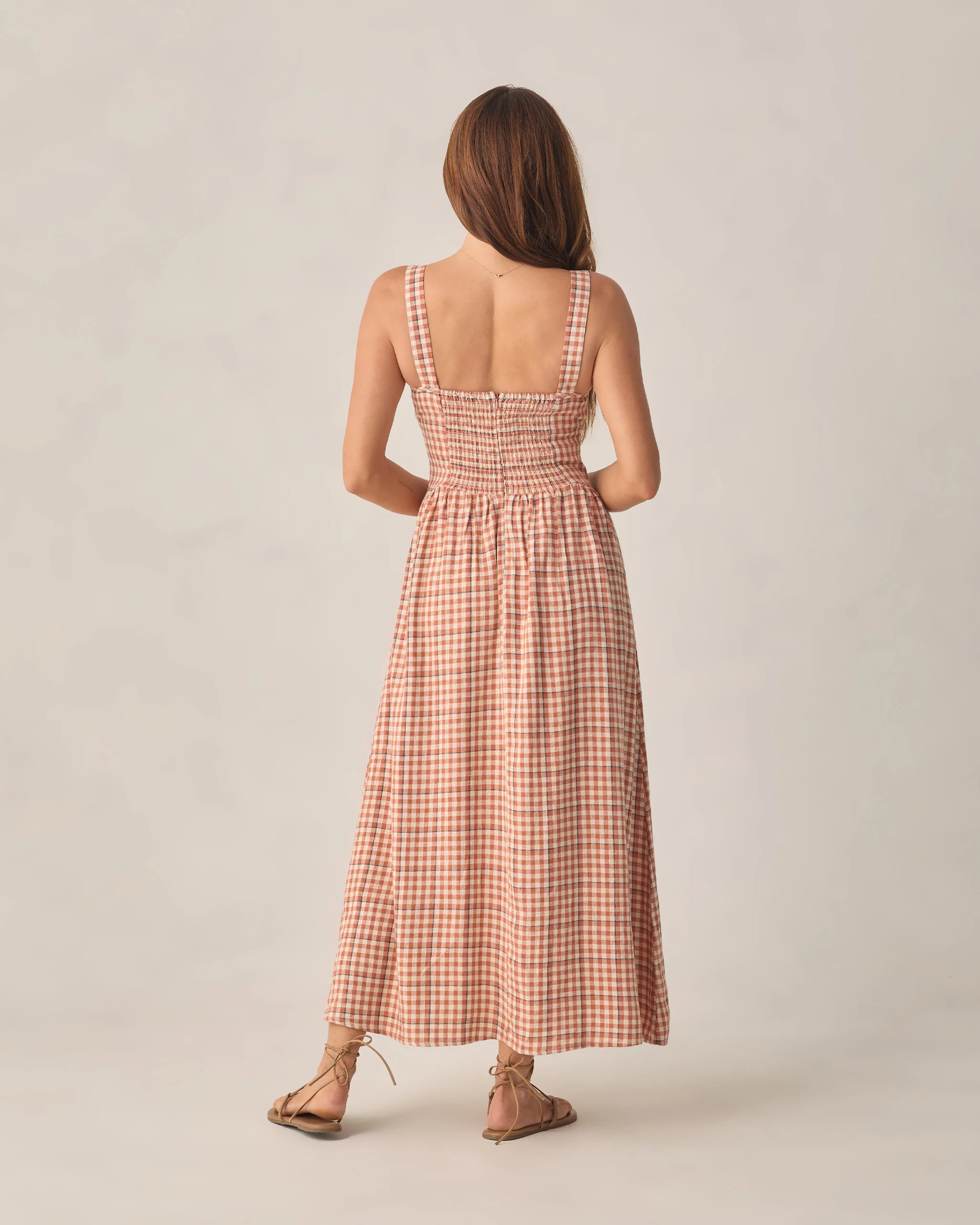 Women's Primrose Maxi Dress Poppy Gingham | Rylee + Cru