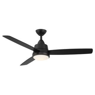 Caprice 52 in. Integrated LED Indoor Matte Black Ceiling Fan with Light Kit and Remote Control | The Home Depot