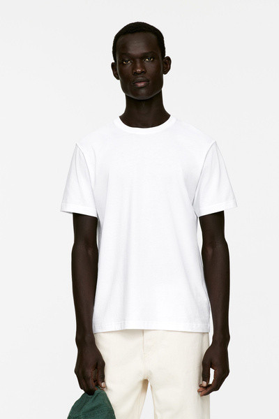 T-Shirt mit normaler Passform, 170 GSM – Weiß – ARKET DE | Arket EU