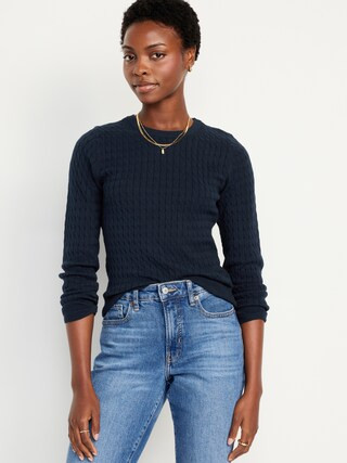 SoSoft Crew-Neck Cable Sweater | Old Navy (CA)