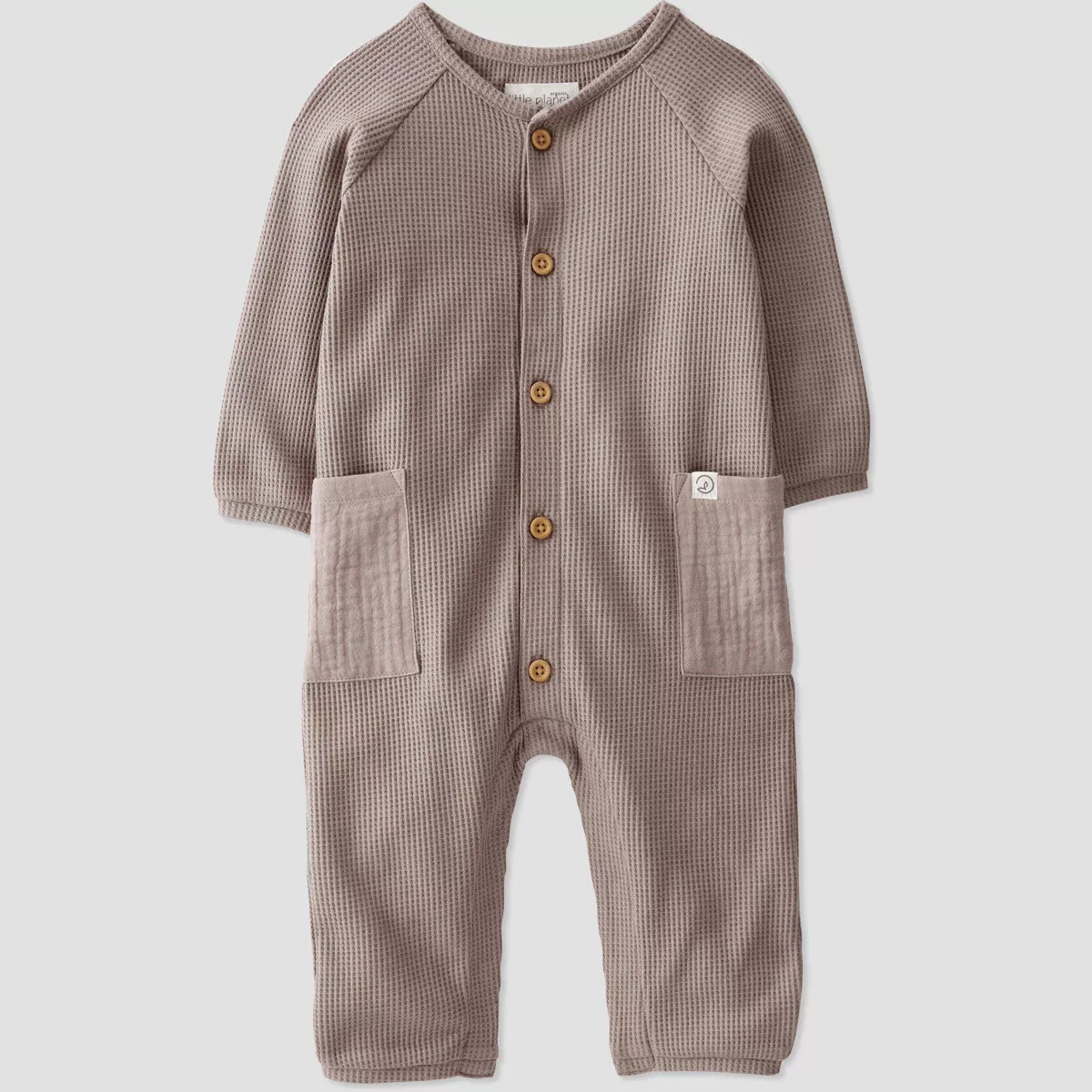Little Planet by Carter’s Organic Baby Waffle Washed Jumpsuit - Beige 18M | Target
